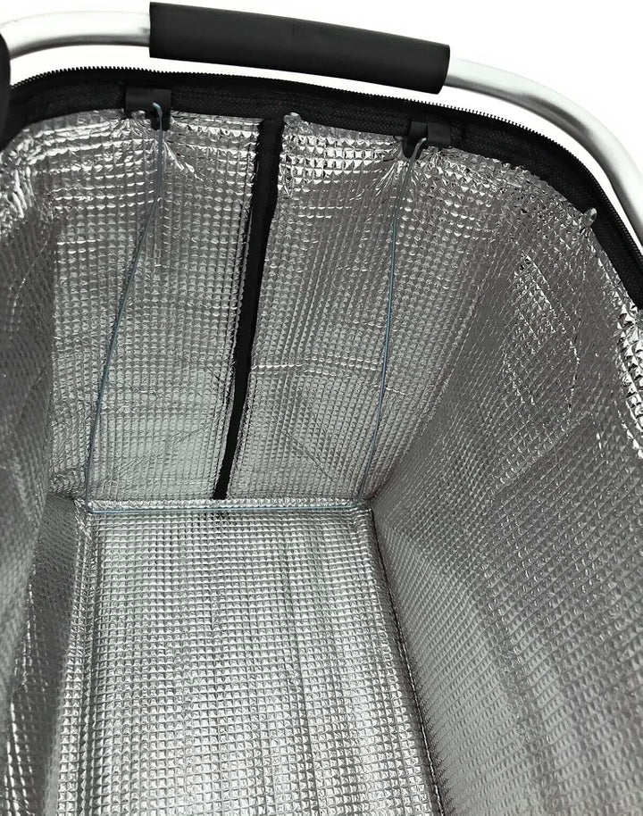 XXL Kühltasche Thermo Einkaufskorb Picknick Kühlbox Campingtasche faltbar stabil Rot Schwarz Grün, G