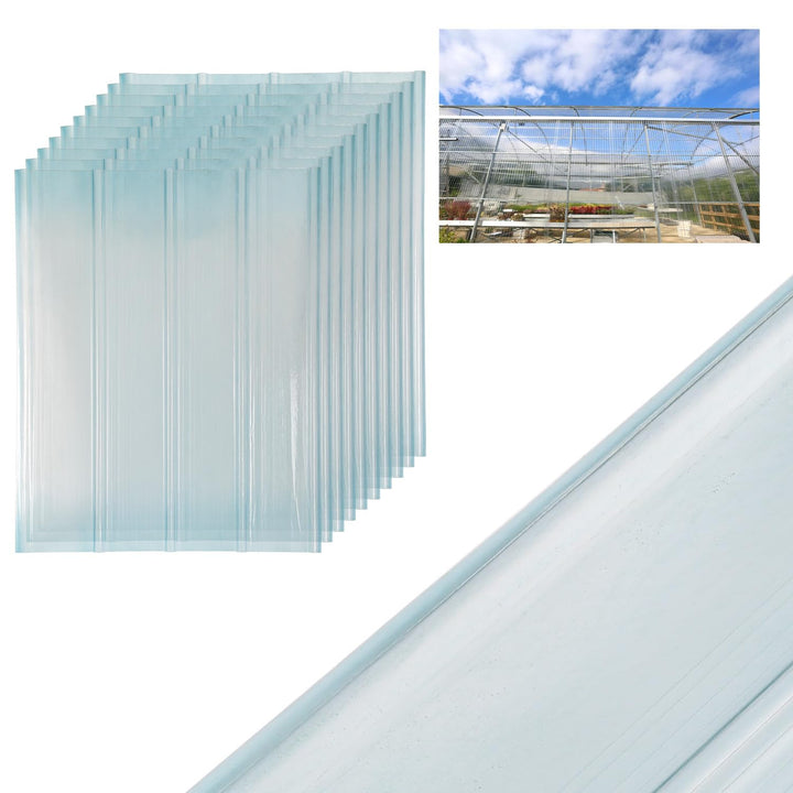 Peviasot Wellplatten, 2 mm FRP-Trapezprofil-Wellblech, 90 * 120 cm Wellplatten Transparent, Dachplat