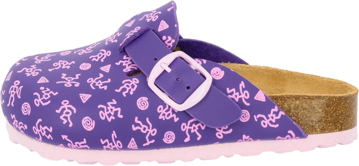 Lico Unisex Kinder Bioline Clog Kids Pantoletten 35 EU Lila Rosa, 35 EU Lila Rosa
