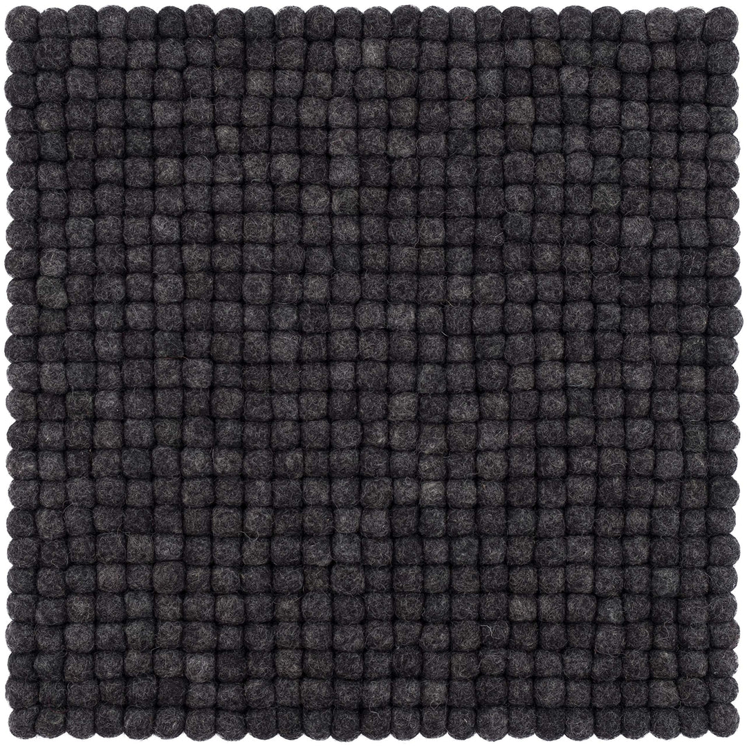 myfelt Filzkugel Sitzauflage Stuhlauflage - Hugo - 36x36 cm, anthrazit, Anthrazit