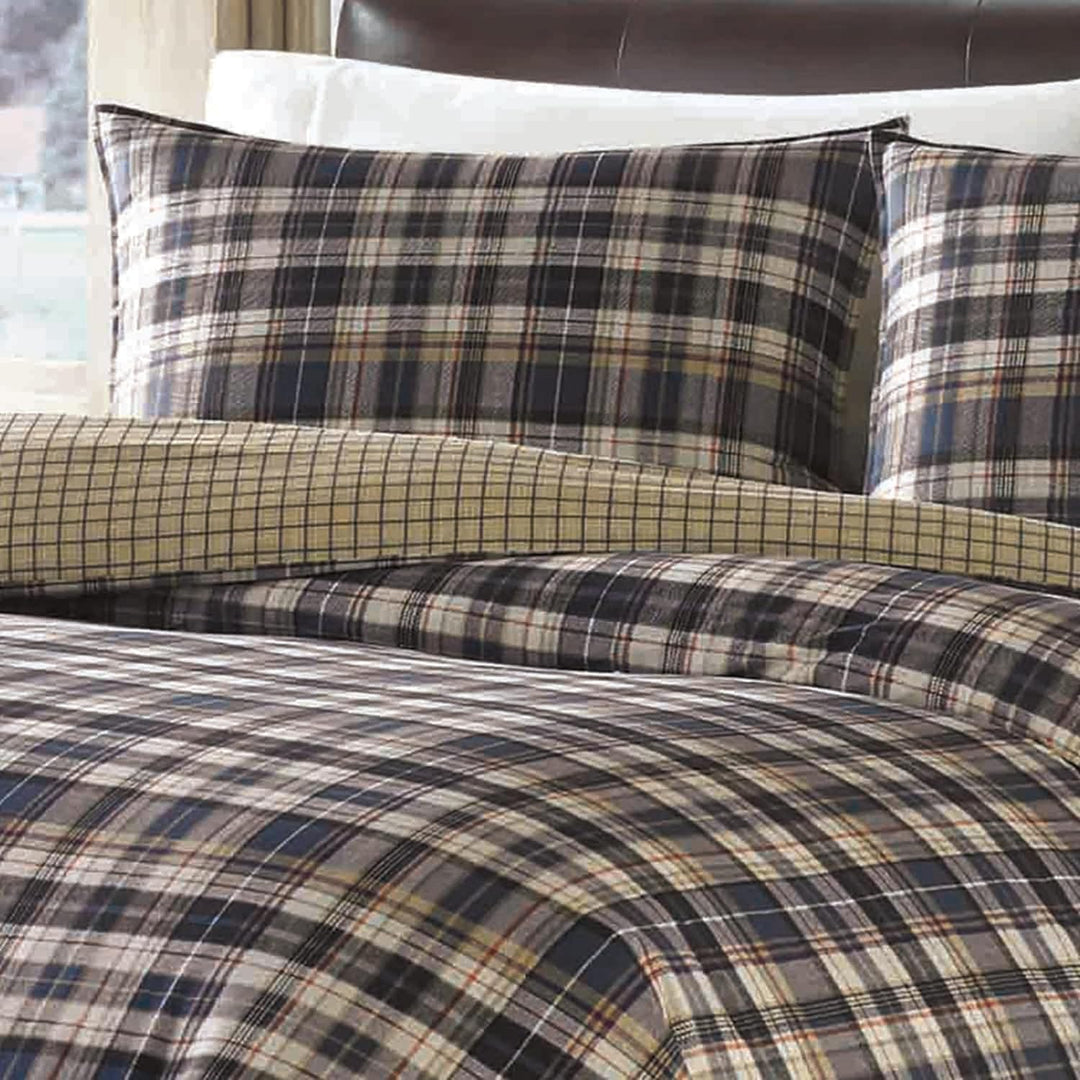 Eddie Bauer Port Gamble Comforter Set, King, Blue, 3 Piece King Blau, King Blau