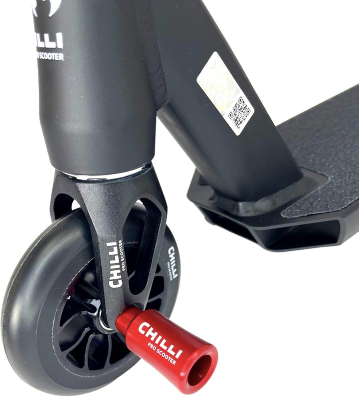 Chilli Pro Scooter Barrel Stunt-Scooter Pegs Tret Roller Grind Stangen mit Achsen + Fantic26 Sticker