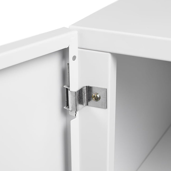 Rollcontainer Aktenschrank Büroschrank aus Metall mit 2 Türen und Verstellbare Einlegeböden, Drucker