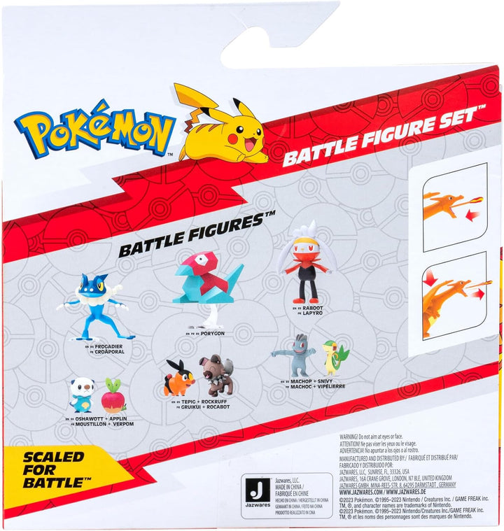 Pokémon PKW3459 - Battle Figure Pack - Glurak & Pikachu, beweglicher Glurak mit Pikachu