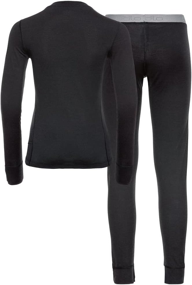 Odlo Damen 100% Merino 200 Gramm_195741 Funktionsunterwäsche Set XL Black - Black, XL Black - Black