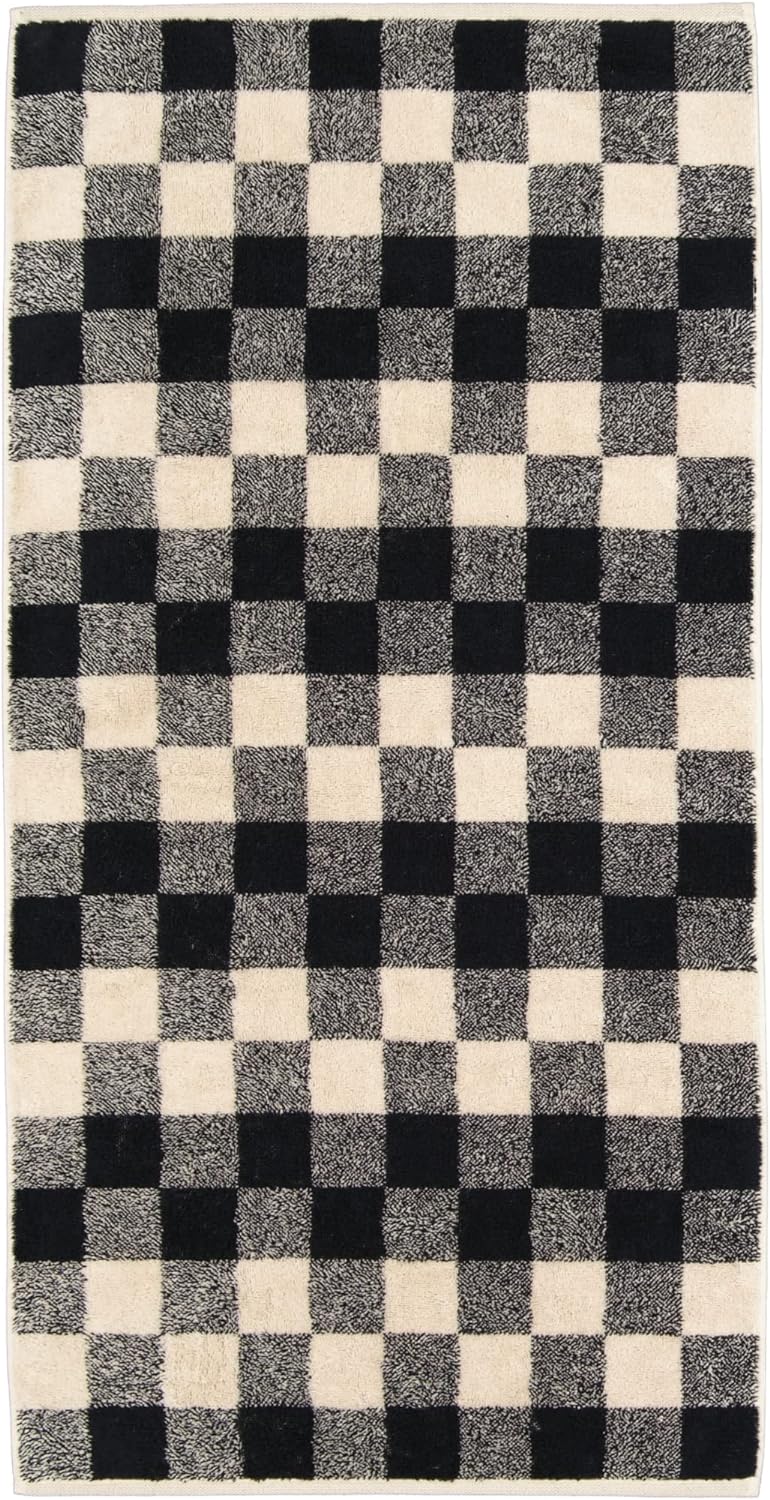CAWÖ Home Handtücher Natural Karo 6217 Natur-schwarz - 39 Duschtuch 80x150 cm, Duschtuch 80x150 cm