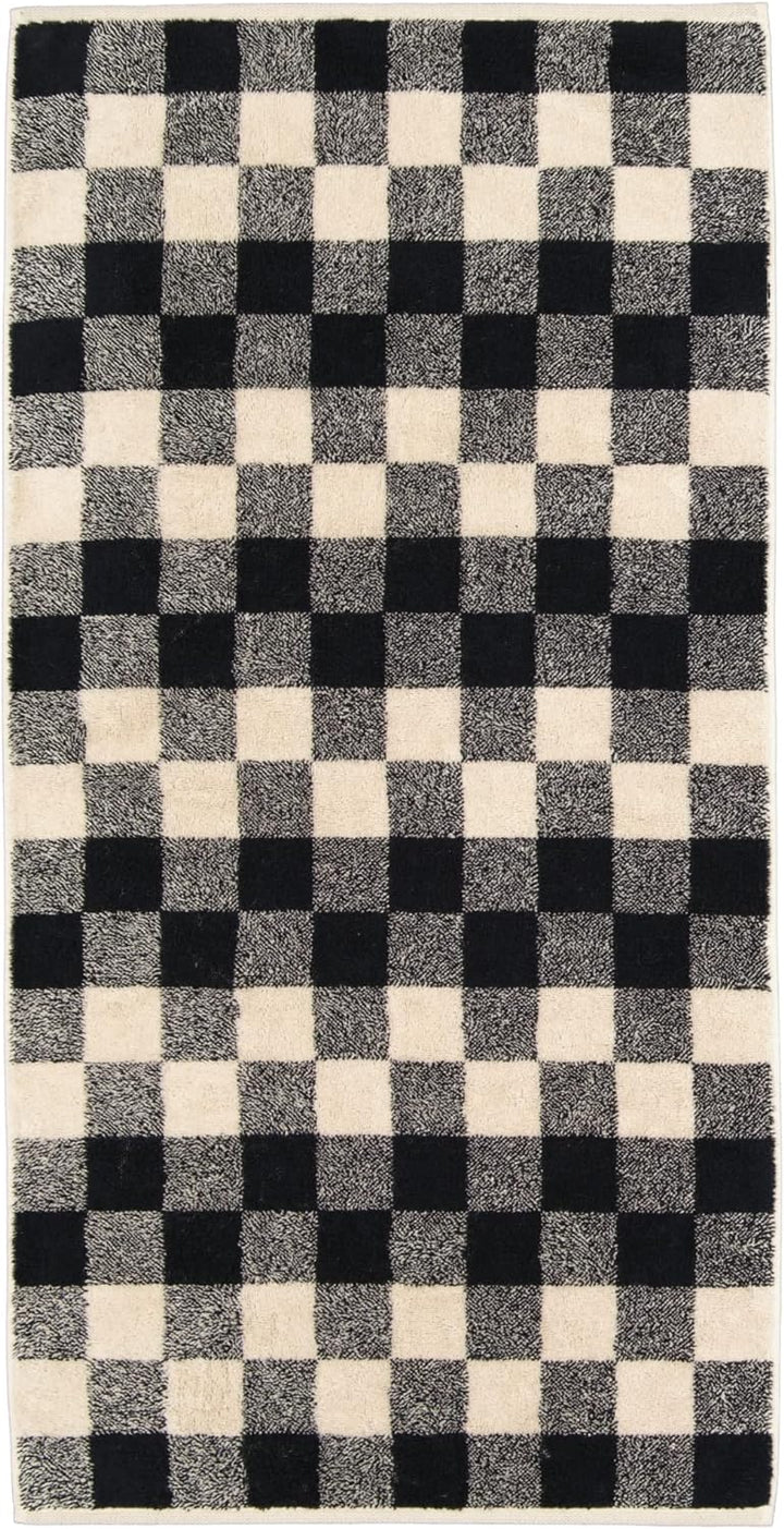 CAWÖ Home Handtücher Natural Karo 6217 Natur-schwarz - 39 Duschtuch 80x150 cm, Duschtuch 80x150 cm