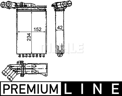 MAHLE AH 116 000P Innenraum-Wärmetauscher BEHR PREMIUM LINE