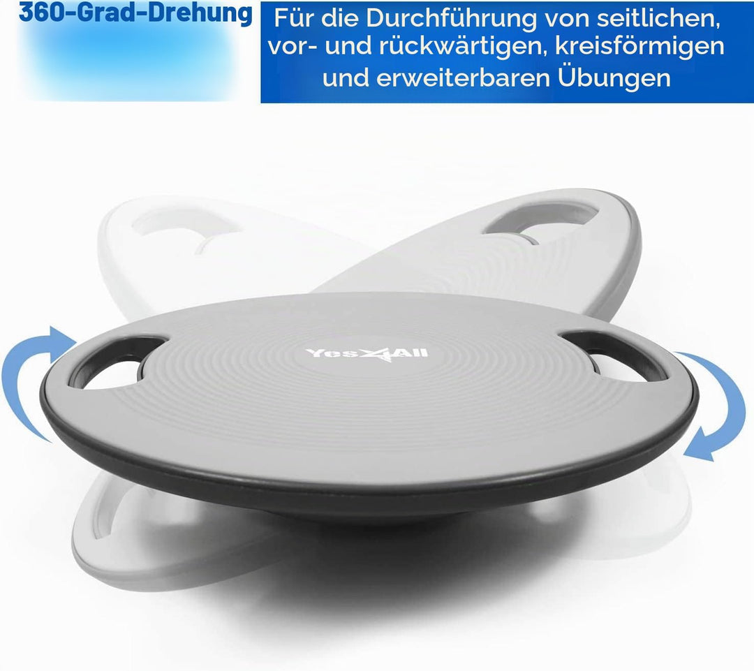 Yes4All Balance Board inkl, Wackelboard Sport mit Griff und Rutschfester Oberfläche; Wackelbrett Bal