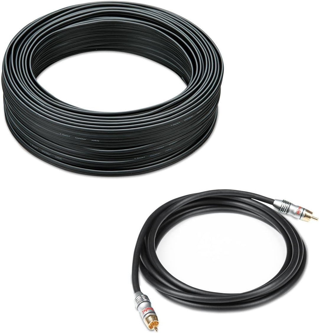 Teufel 5.1 Heimkino-Kabel-Set an AV-Receiver 30 m² Standard C3025S Kupfer und Subwoofer Kabel 2,5 m