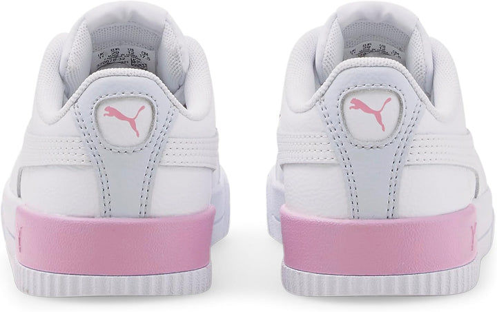 PUMA Carina L Jr Kinder Sneaker Leder Schuhe 370677 06 Weiss 38.5 EU Puma White Puma White Arctic Ic
