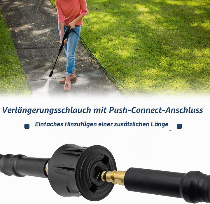 DERASL 10M Kärcher Hochdruckschlauchverlängerung ,Anschlüsse Quick Connect für Hochdruckreiniger Kär