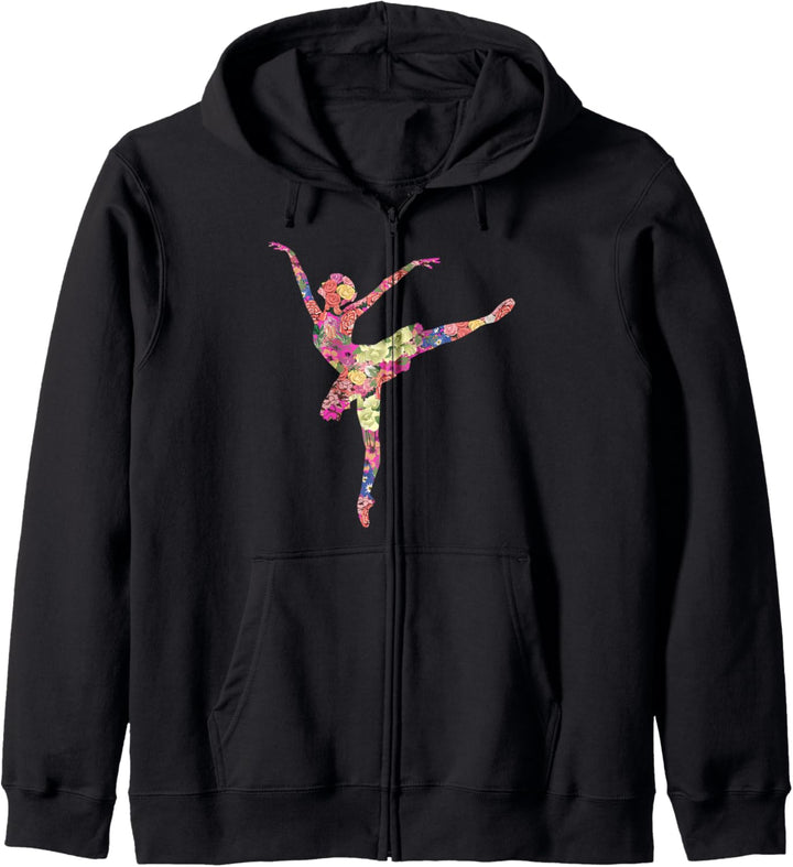 Ballettgrafik Ballerina Tanzkurs Tänzerin Point Dance Kapuzenjacke
