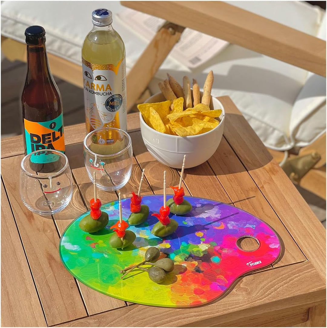 Pylones, Grosses Glasbrett – Grosses Meisterwerk Palette 2 – Hartglas – 39,7 x 31,2 x 0,4 cm