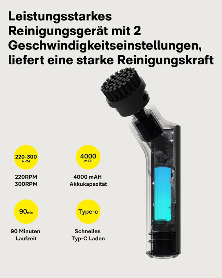 HOTO Ersatzbürstenköpfe für Elektrische Reinigungsbürste, 3 Stück