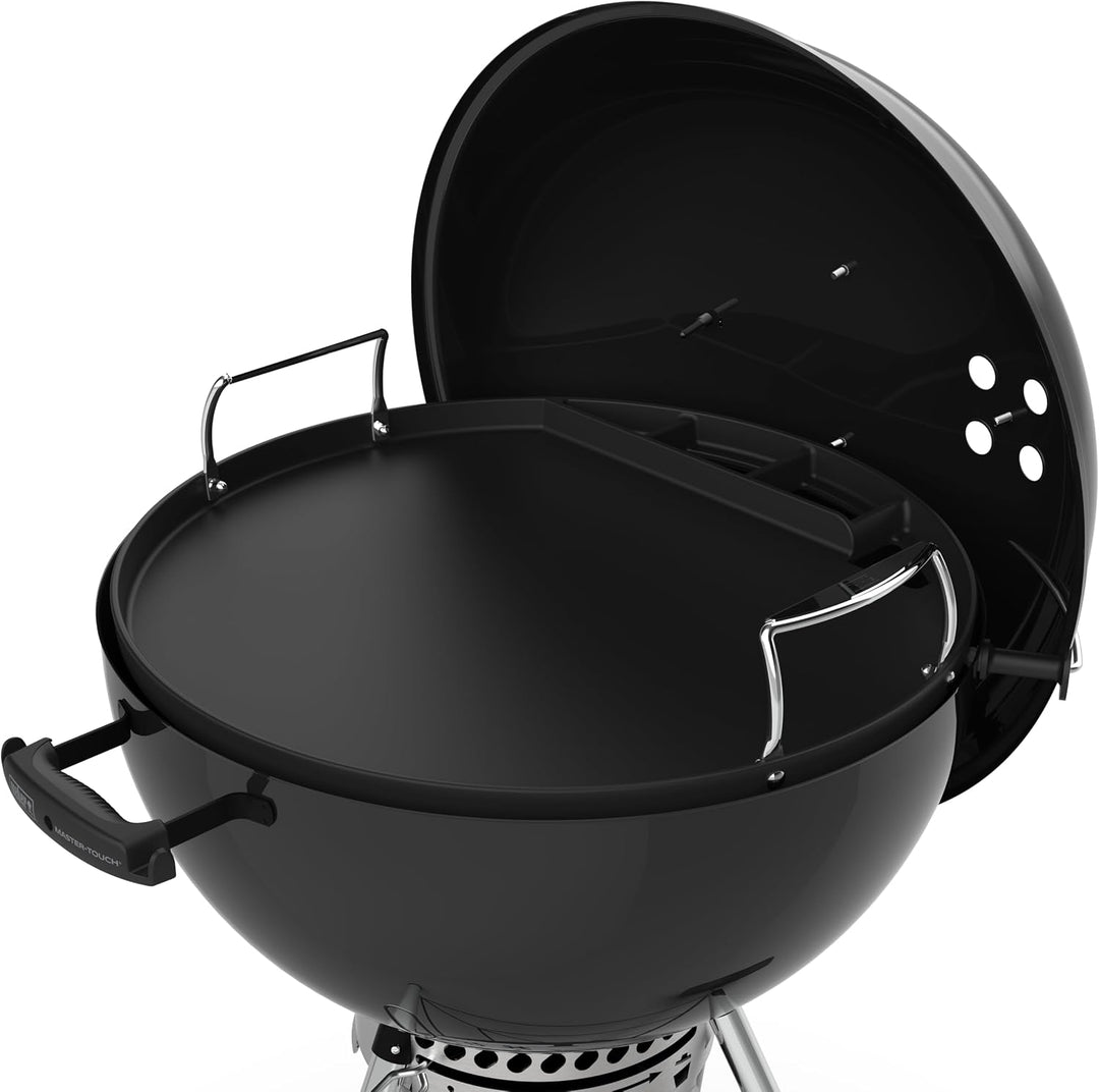 Weber Plancha Vollformat für 57 cm Holzkohlegrills - grosse Gusseisenfläche für Braten, Gemüse und F
