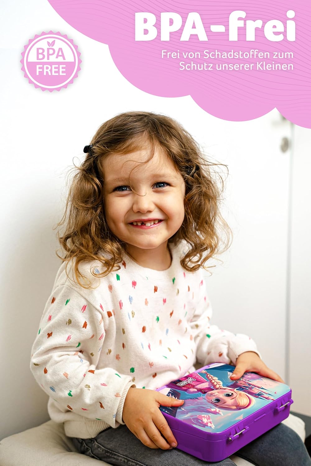 Jarlson® Brotdose Kinder mit Fächern TONI [AUSLAUFSICHER] - Bento Lunchbox mit Trennfächern - Frühst