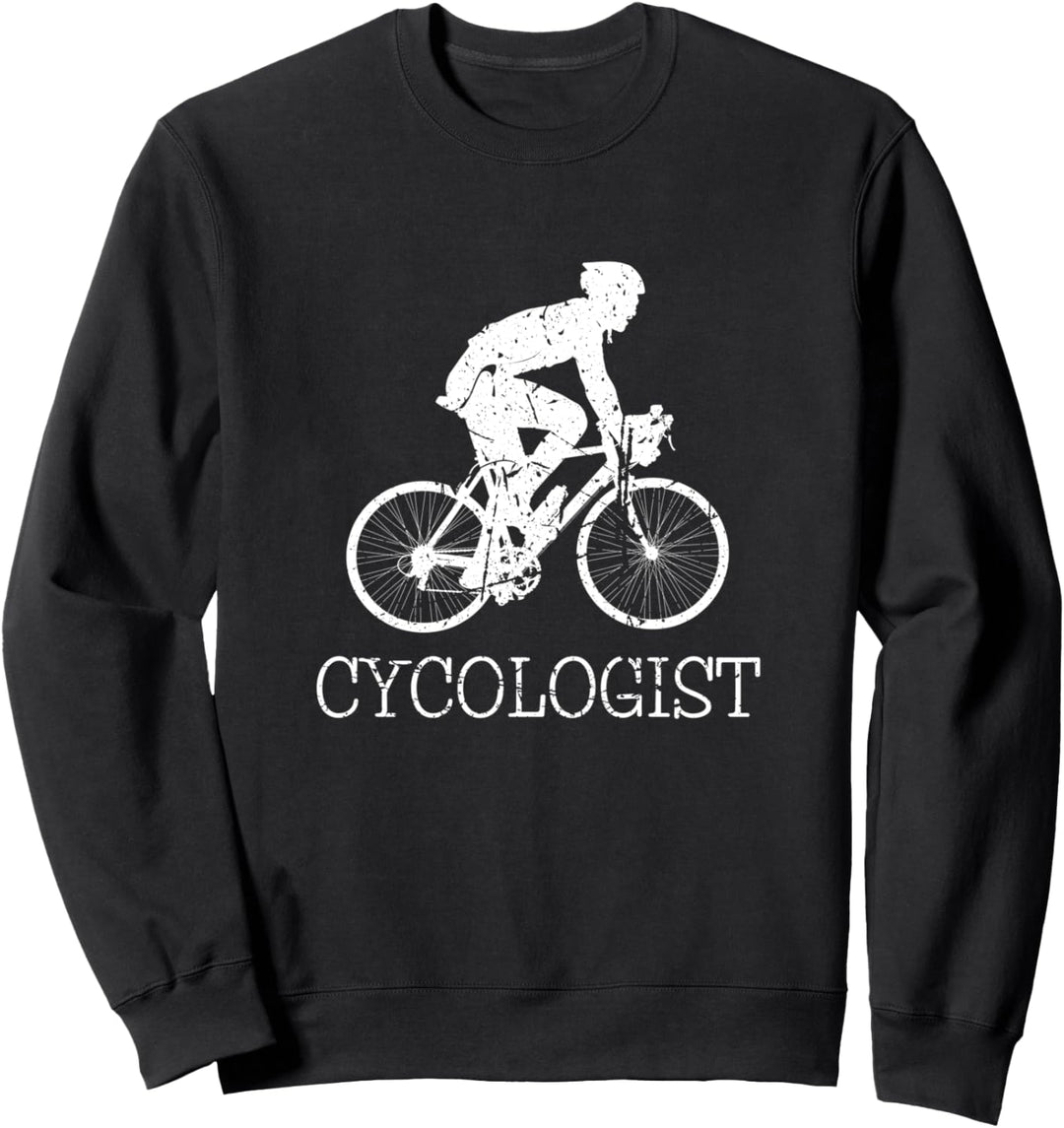 Funny Cycologist Distressed Bike Radfahrer Design Biker Sweatshirt