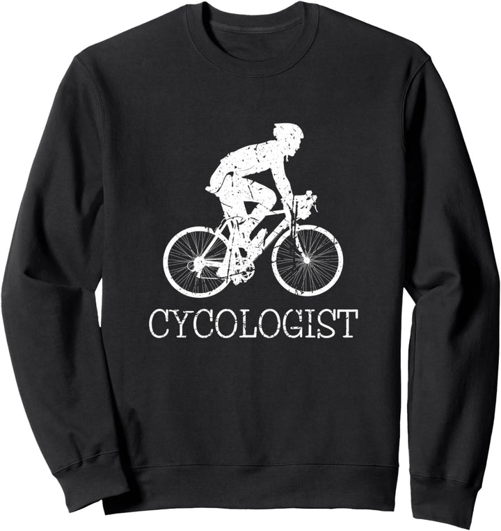 Funny Cycologist Distressed Bike Radfahrer Design Biker Sweatshirt