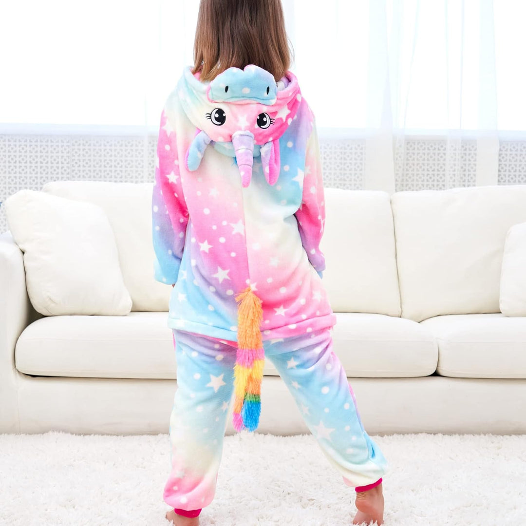 Weiche Einhorn Schlafstrampler Strampelanzug Einhorn Schlafoveralls für Mädchen 7-8 Jahre Rötlich, 7