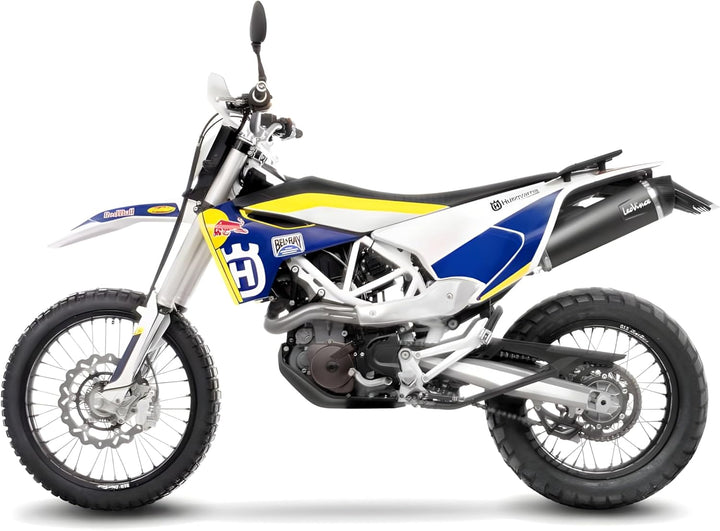 Endschalldämpfer/Auspuffanlage LeoVince SLIP-ON SBK EVO, Edelstahl schwarz, Carbon Kappe, mit Zulass