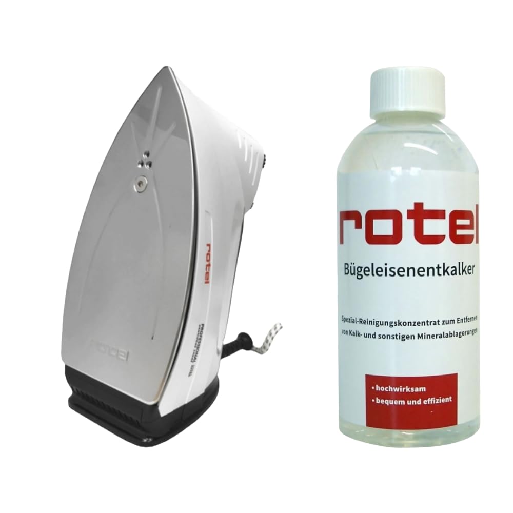 Rotel Professional Extra Schwarz Dampfbügeleisen Bügelstation mit Edelstahlsohle / 800W / isolierter