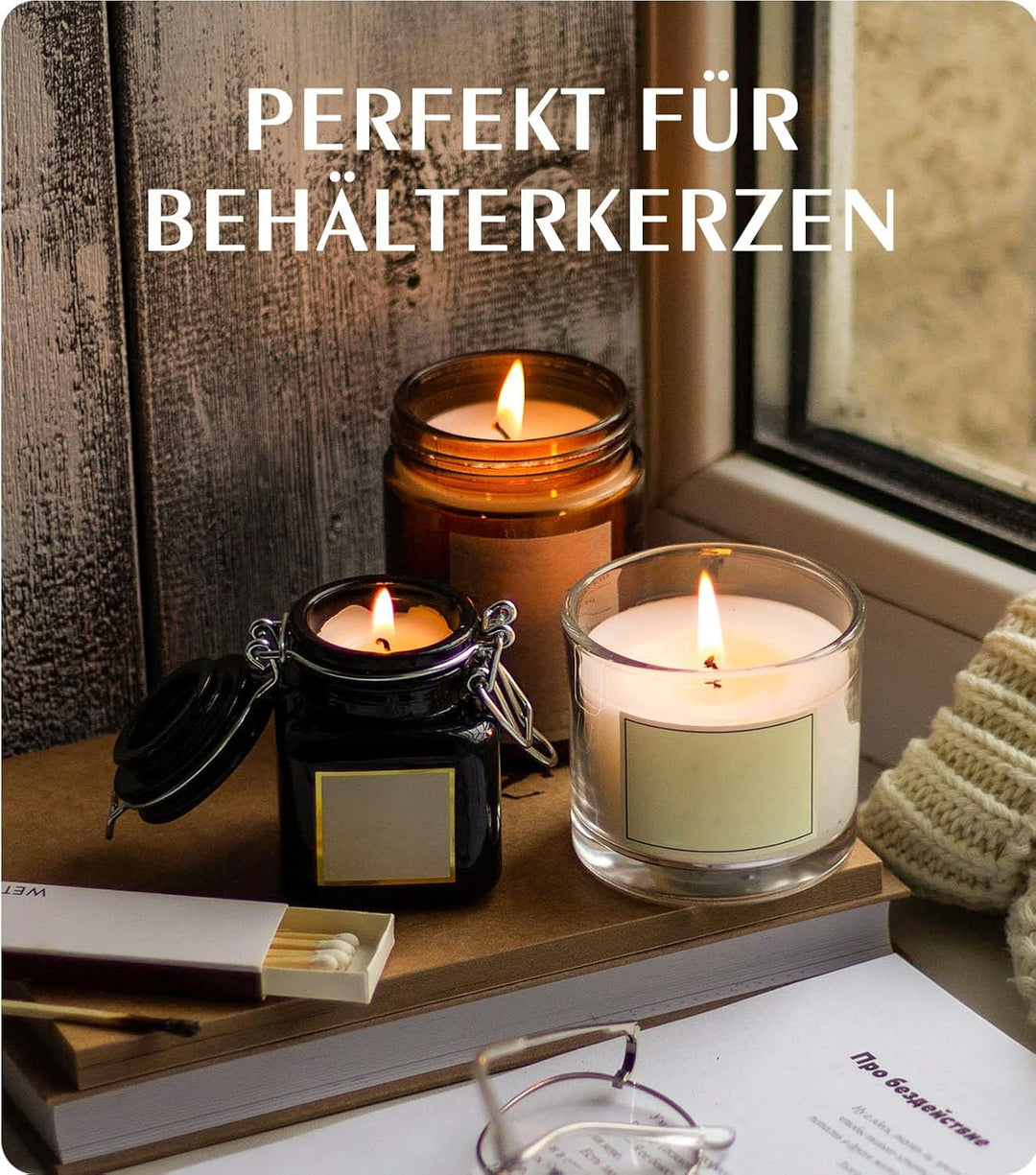 Sojawachs für Kerzen 3kg, BOYUJK Premium Natürlich Kerzenwachs, 100% Sojawachs für die Kerzenherstel