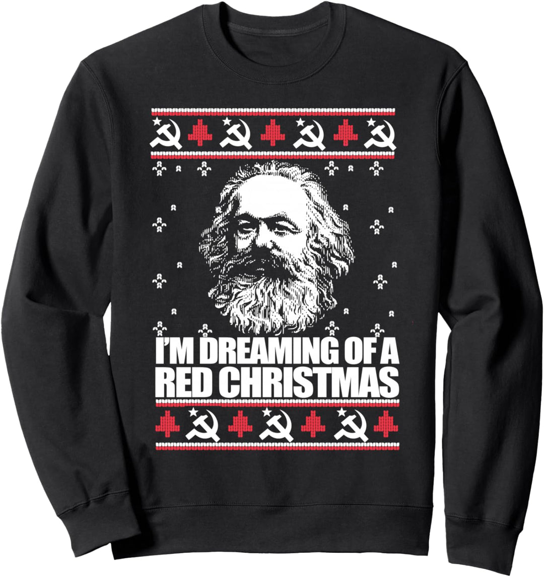 DREAMING RED CHRISTMAS KARL MARX HÄSSLICHER WEIHNACHTSPULLOVER Meme Sweatshirt