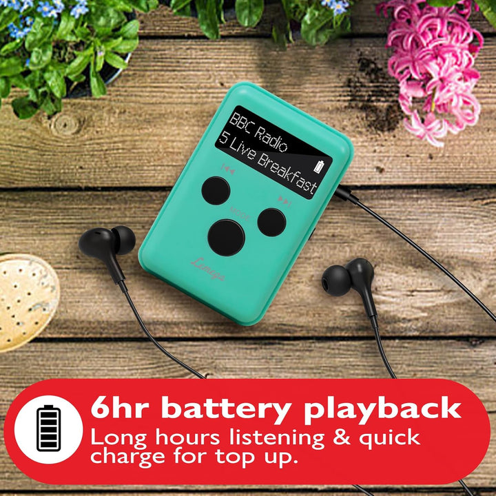 LEMEGA Mini GO Tragbare DAB-Radio für die Hosentasche,Digitales Taschenradio UKW,Radiowecker,Persönl