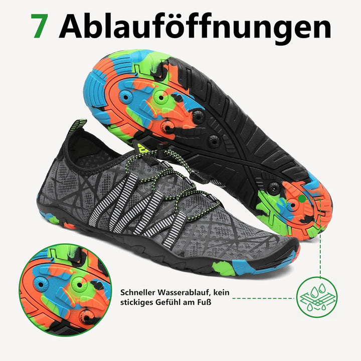 Saguaro Wasserschuhe für Herren, rutschfest, schnelltrocknend, Wasserschuhe 37 EU Lichtgrau, 37 EU L