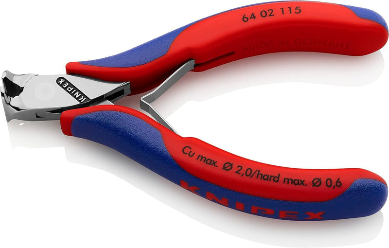 Knipex Elektronik-Vornschneider mit Mehrkomponenten-Hüllen 115 mm 64 02 115 mit Facette Mit Mehrkomp