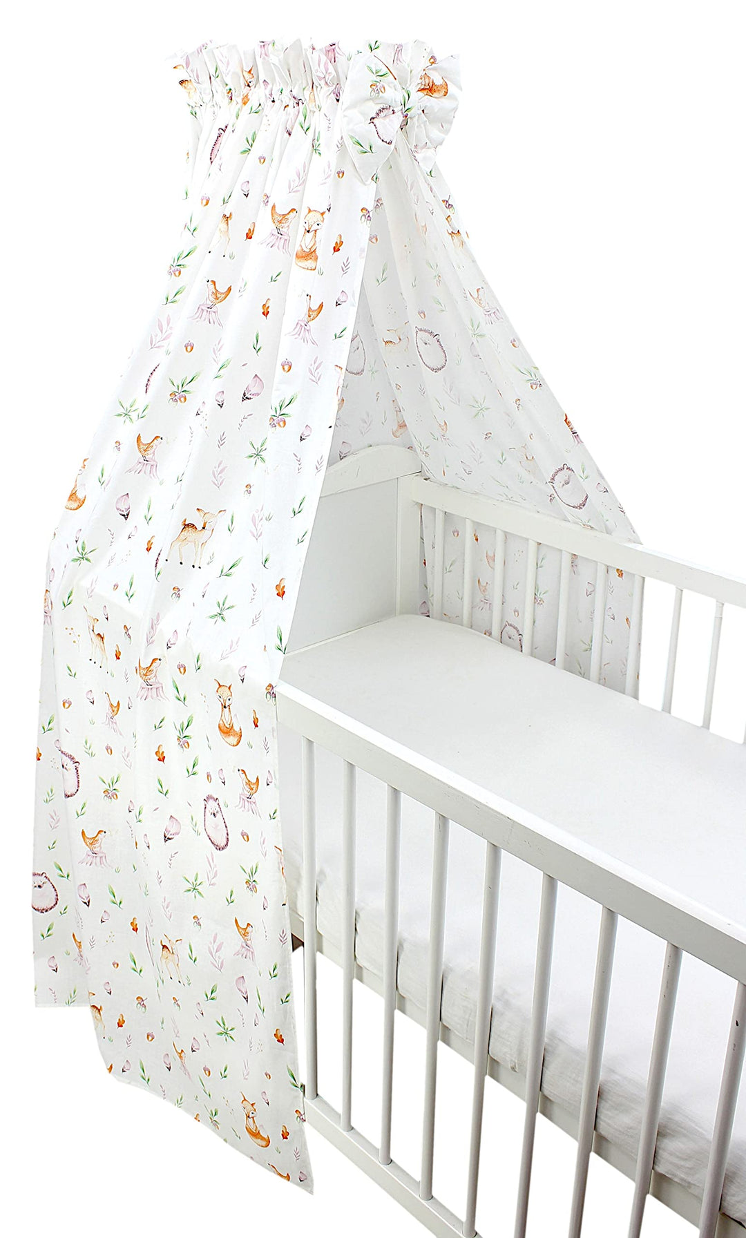 TupTam Babybett Himmel mit Schleifchen, Farbe: Lichtung/Rehe, Grösse: ca. 160x240 cm ca. 160x240 cm