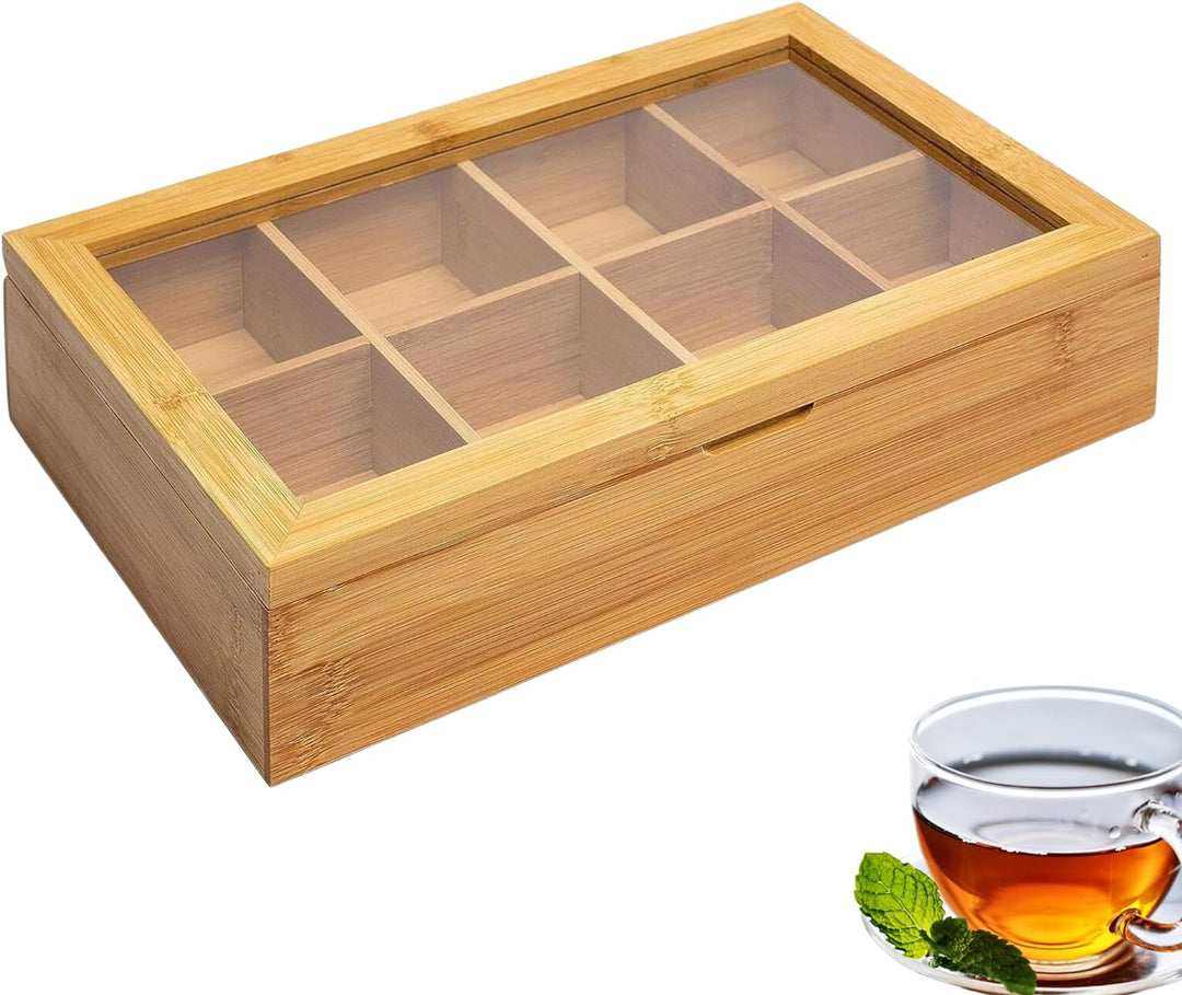 Westmark Teebox, mit 8 Fächern, Teatime, Bambus, 28 x 16 cm, 15732260 Einzeln Modell 2021, Einzeln M