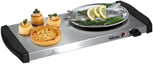 Tristar Edelstahl Buffetwärmer - mit einstellbarem Thermostat, 3 x 1,5L Buffetbehälter, als Heizplat