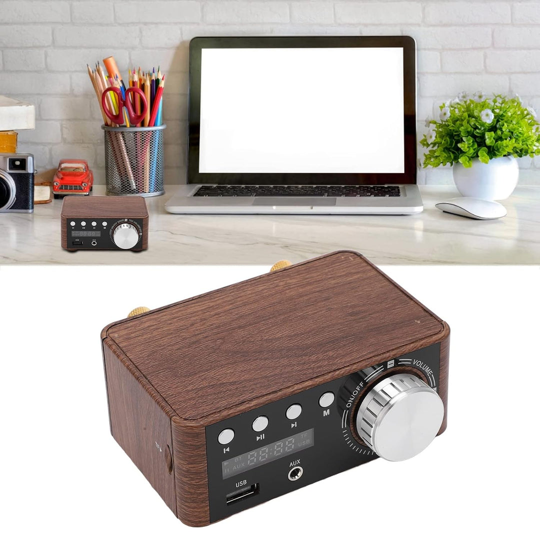 Mini Bluetooth 5.0 Leistungsverstärker DC9V-24V Dual 50W Kanäle 2.0 Stereo HiFi Digital Amp USB Heim