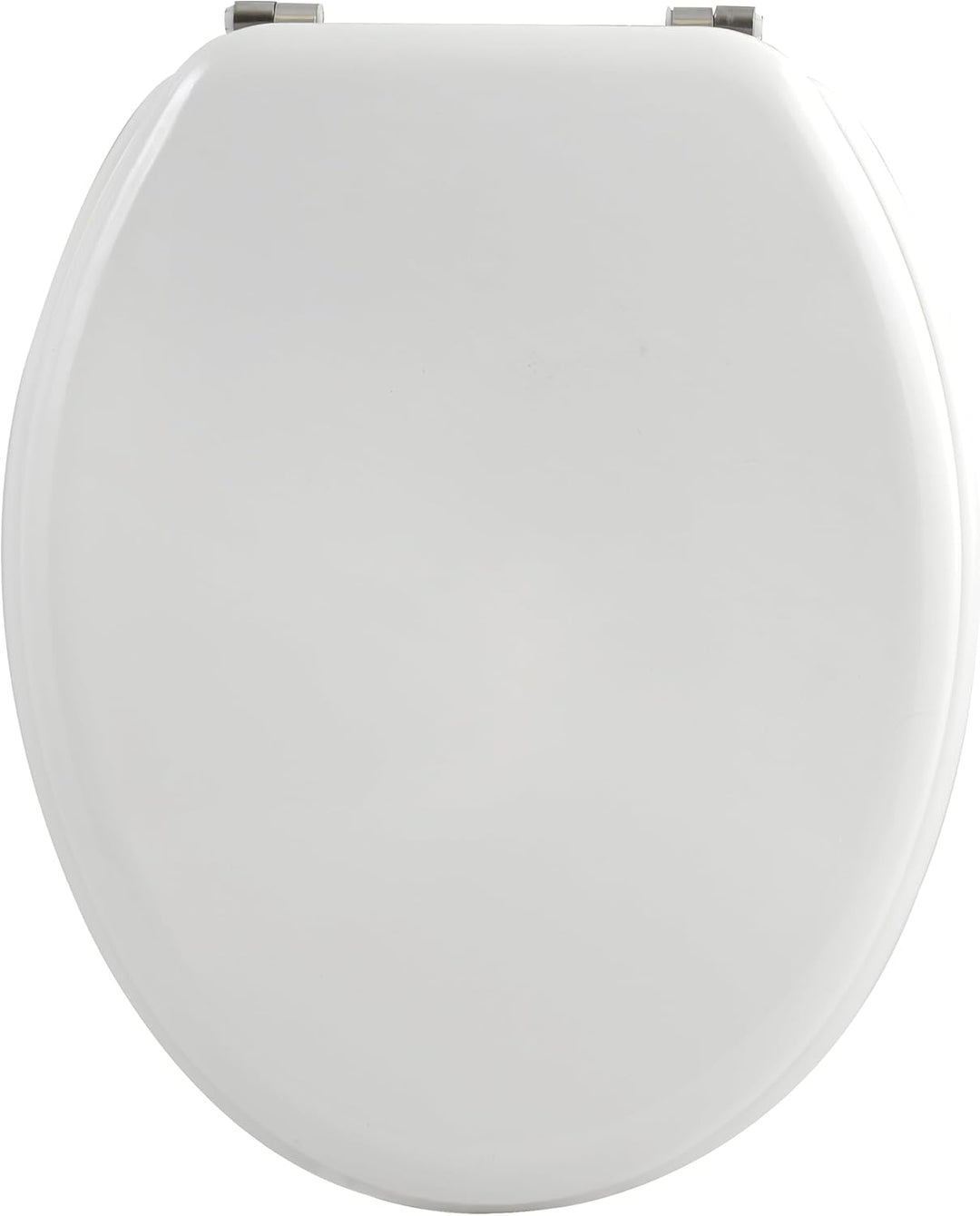 MSV WC Sitz Toilettendeckel MDF Holzkern "Uni weiss" Scharniere aus Edelstahl - hochwertige und stab
