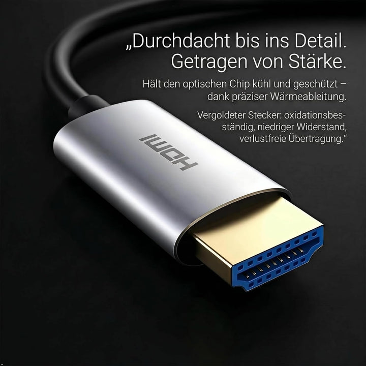HDMI Glasfaser Kabel 25m, 4k HDMI Kabel unterstützt 4K@60Hz HDR, YUV4:4:4, 3D, ARC, CEC, HDCP 2.2, 2