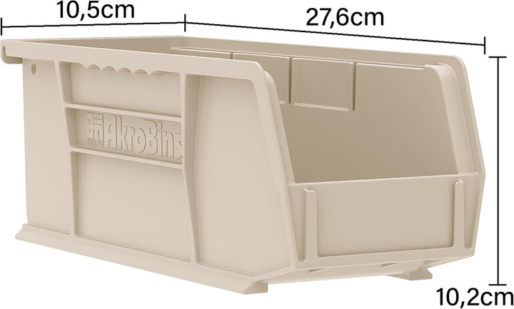 Akro-Mils 30224 AkroBins Plastic Storage Bins, Space-Saving Stackable Bins for Garage, Pantry, Craft
