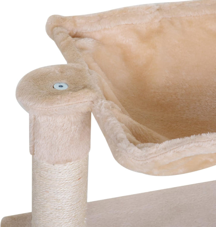 PawHut Kratzbaum 70 cm Kleiner Katzenturm, für kleine Katzen, Beige | Mit Plüschball, Sisalsäule, Gr