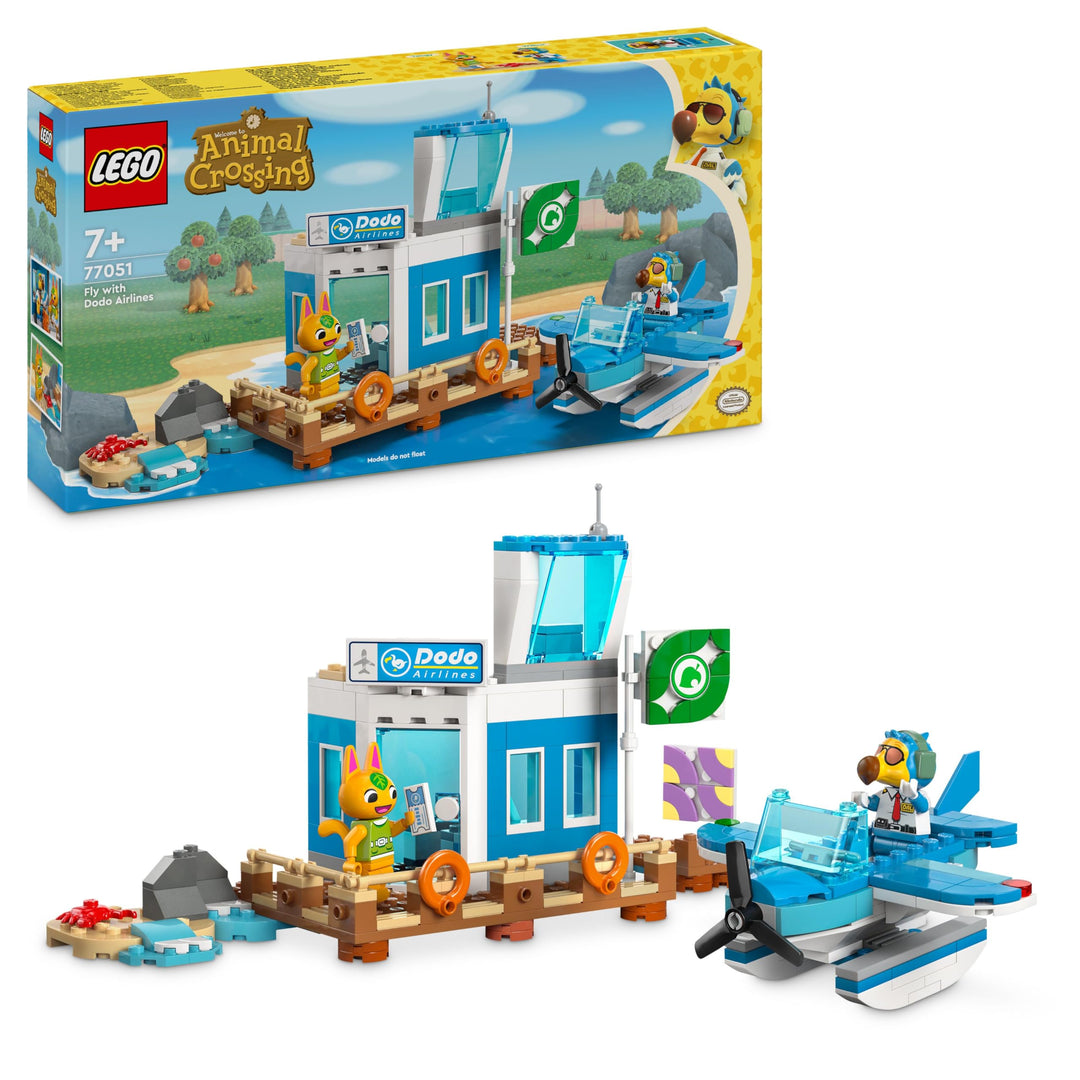 LEGO Animal Crossing Flieg mit Dodo Airlines, Videospiel-Spielset, Flughafen-Spielzeug, Wasserflugze