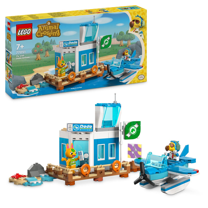 LEGO Animal Crossing Flieg mit Dodo Airlines, Videospiel-Spielset, Flughafen-Spielzeug, Wasserflugze