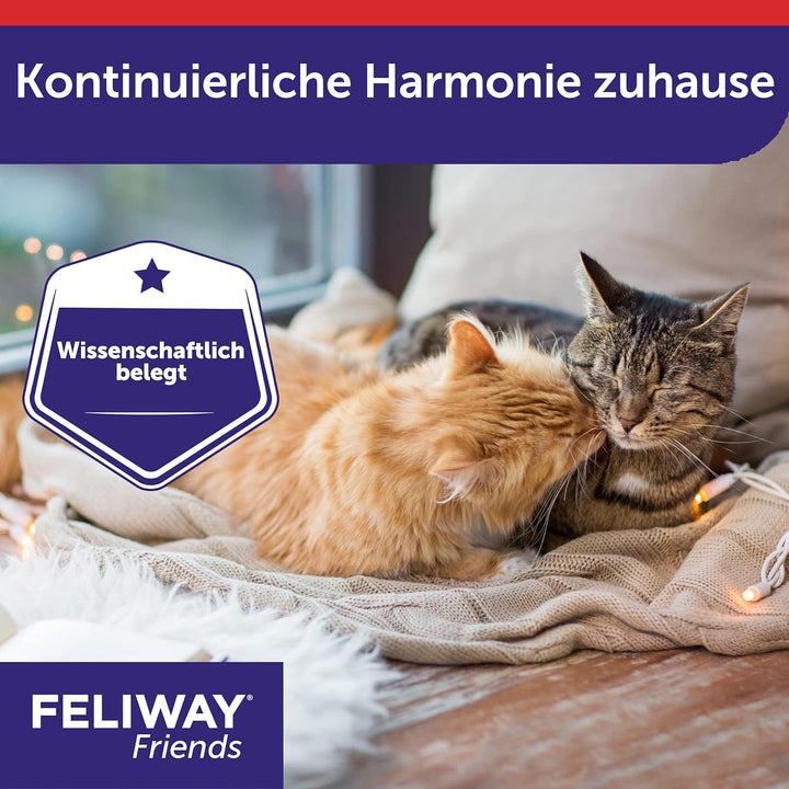 FELIWAY Friends Vorteilspack für Katzen/ 3x Nachfüllflakon | reduziert Konflikte & Spannungen zwisch