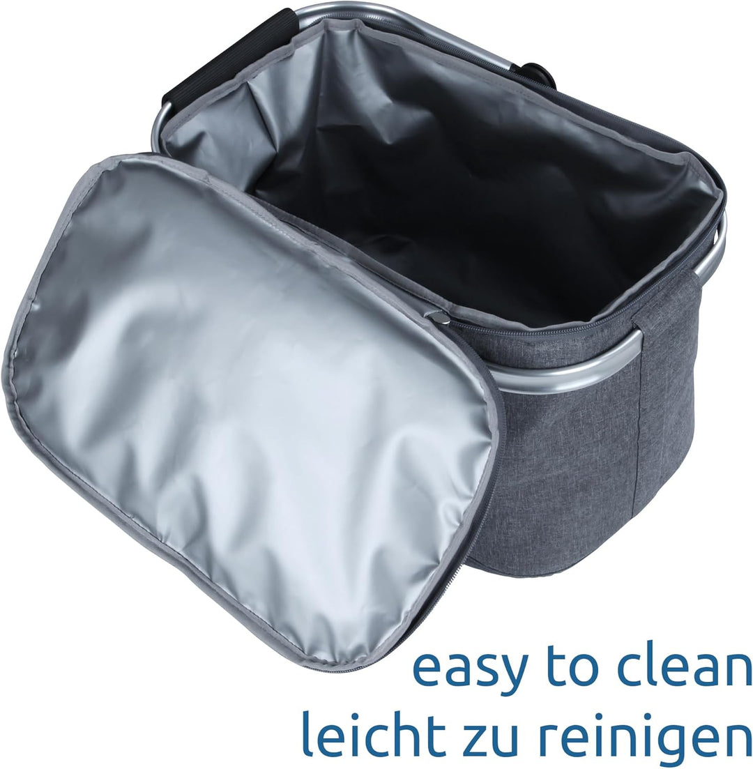 your GEAR Kühlkorb Scivu - isolierter Einkaufskorb - 29 Liter Picknickkorb - Kühltasche mit Tragegri