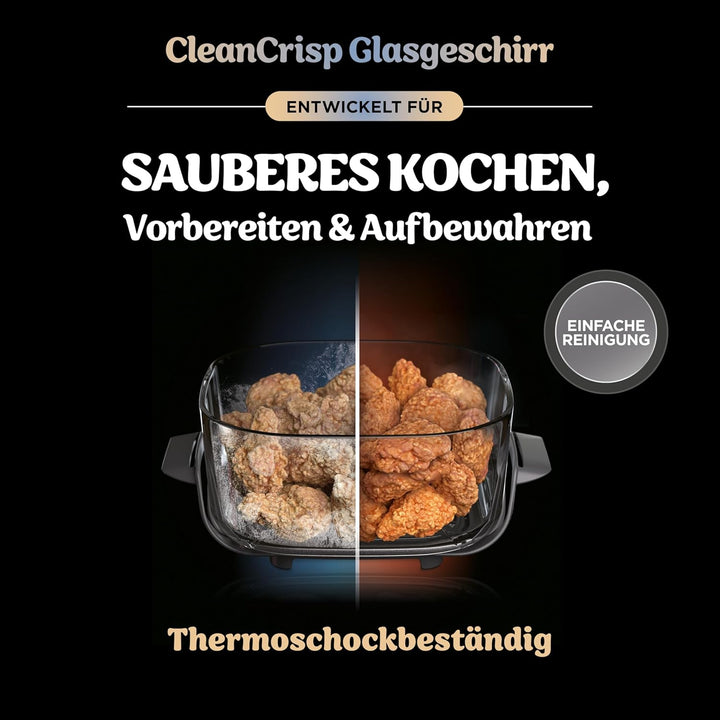 Ninja CRISPi Tragbare Heissluftfritteuse, 3,8 l & 1,4 l, 4-in-1: Heissluftfrittieren, Braten, Aufknu