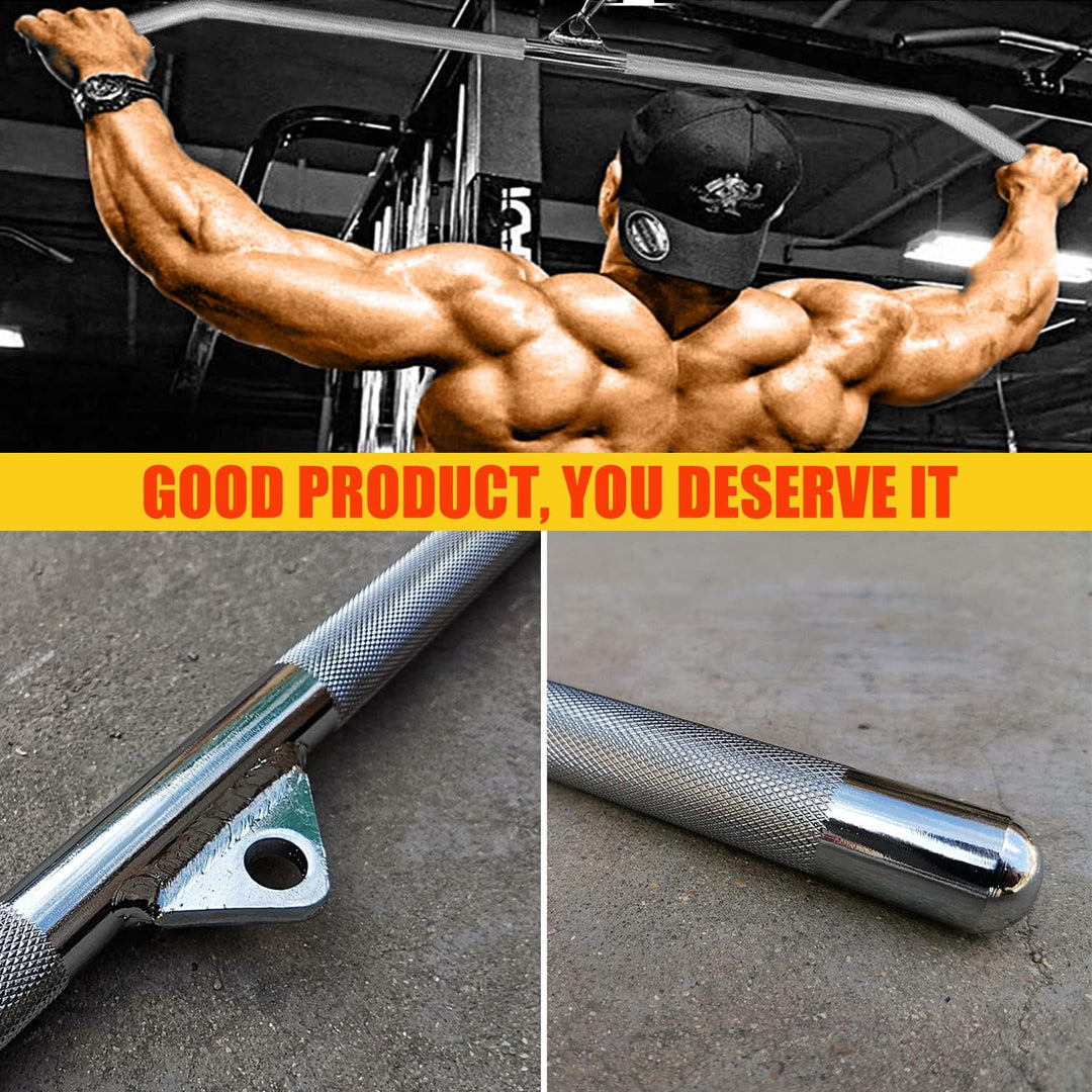 MARSAFIT LAT Pulldown Bar for Cable Machine, LAT Pulldown Attachments Massive Stange 114.4 cm, Massi