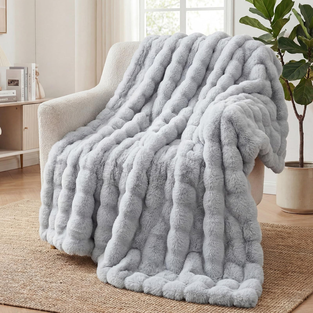 Kuscheldecke Kaninchen Plüsch Decke Super Soft Wohndecke Dick 1000 G/M² Flanell Decke Couchdecke War