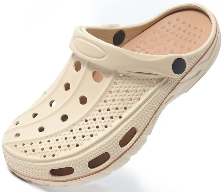 Unisex Clogs Pantoletten Sommer Hausschuhe Strand Sandalen Gartenschuhe mit Fussbett aus Weichem 38/