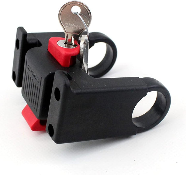 KLICKfix Zubehör Lenkeradapter mit Schloss, Schwarz, One Size Bundle mit Fahrradspiegel, Bundle mit