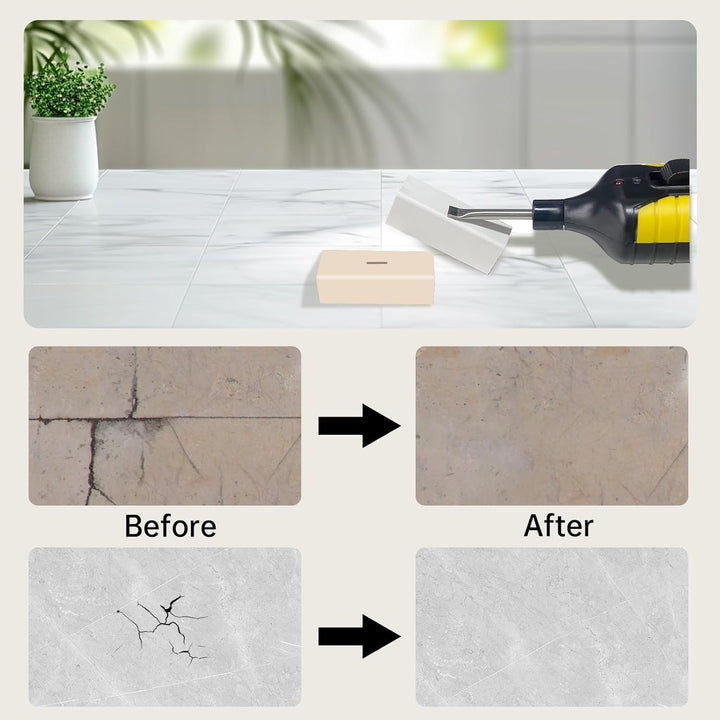 Fliesen Reparatur, Set für Steingut, Kacheln, Keramik Reparatur, Hartwachs Reparaturset mit Wachssch