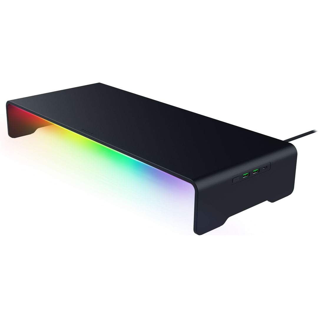 Razer Monitor Stand Chroma - Aluminium Monitor Ständer mit 4-fach-USB-C Hub mit Chroma RGB (50cm x 2